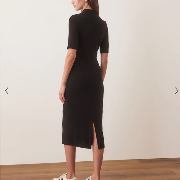 Marine Layer Lexi Rib Mock Neck Midi Dress XS - Picture 7 of 7